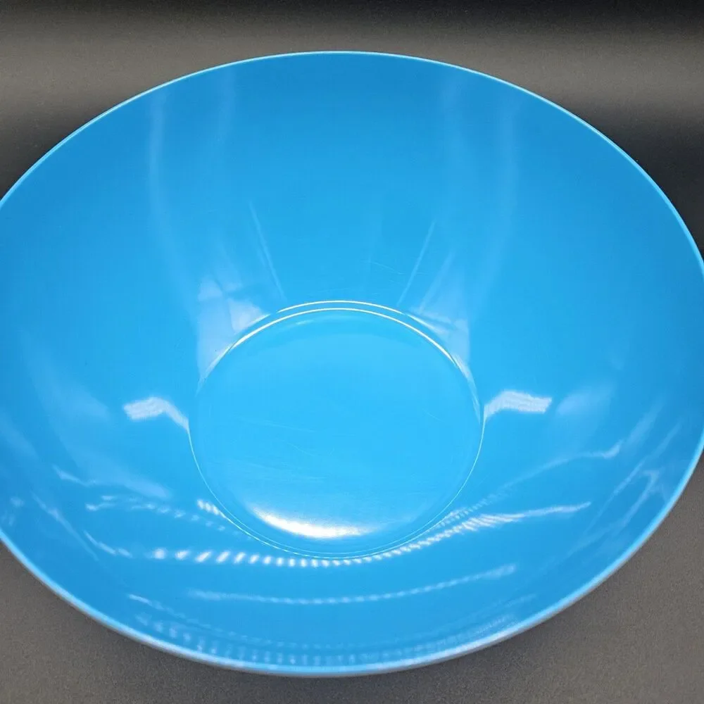 Coastal Melamine Serving Salad Bowl Outdoor Summer Picnic Beach Party Seashells